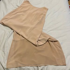 Oak + Fort tan midi shift dress - Size M